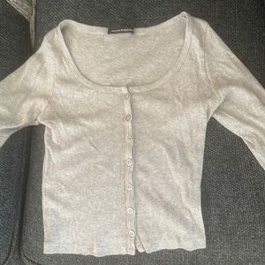 Brandy Melville long sleeve button top!!